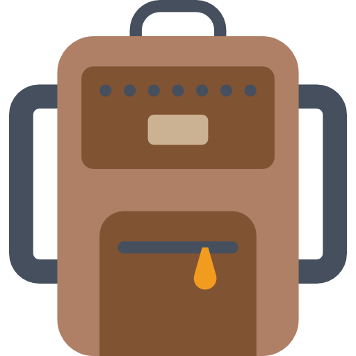 rucksack Basic Mixture Flat icon