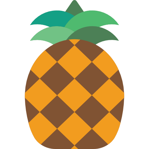 Pineapple Basic Mixture Flat icon