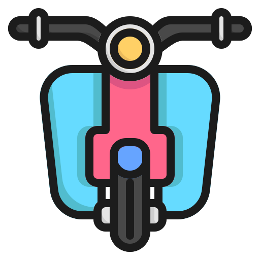 Мотоцикл Generic Outline Color иконка