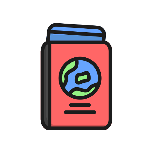 pasaporte Generic Outline Color icono