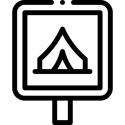 Camping zone Detailed Rounded Lineal icon