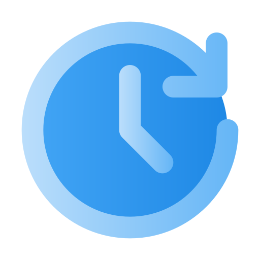 reloj de 24 horas Generic Flat Gradient icono