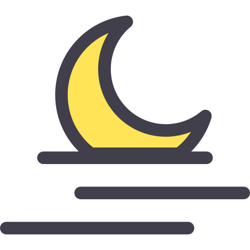 Moon Generic Outline Color icon