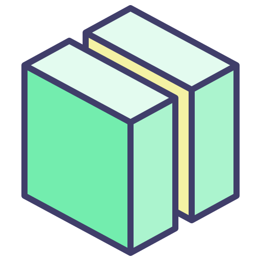 큐브 3d Generic Outline Color icon