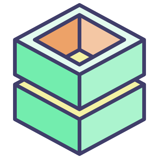 Cube 3d Generic Outline Color icon