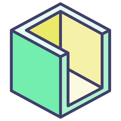 Куб 3d Generic Outline Color иконка