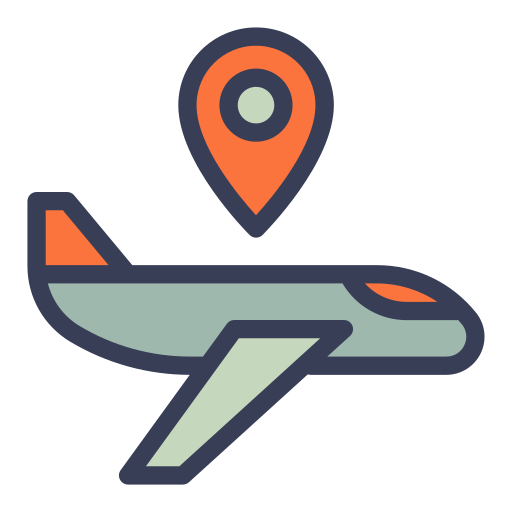 飛行機 Generic Outline Color icon