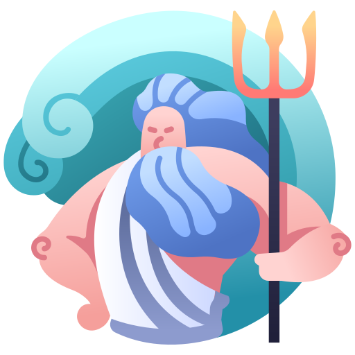 Poseidon MaxIcons Flat icon