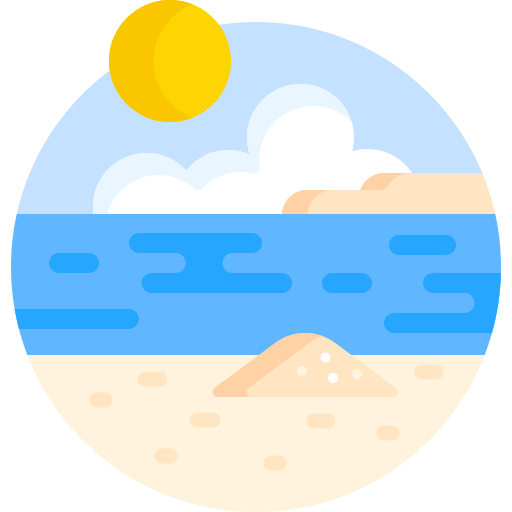 바닷가 Detailed Flat Circular Flat icon