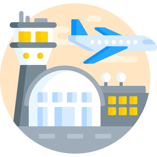 Airport Detailed Flat Circular Flat icon