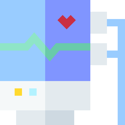 Heart rate Basic Straight Flat icon