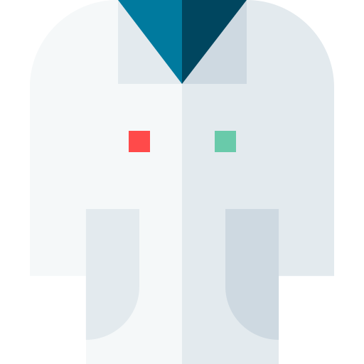 Doctor coat Basic Straight Flat icon