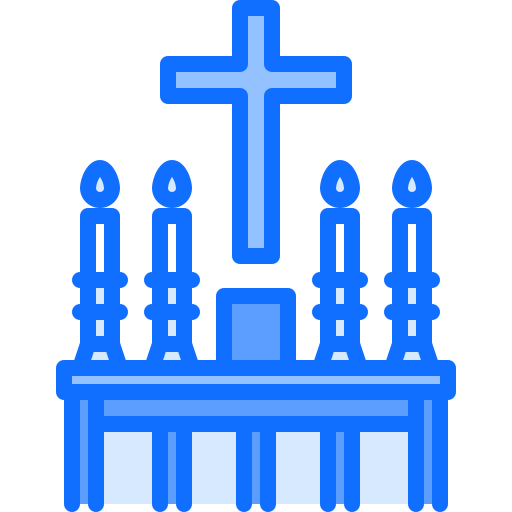 kirche Coloring Blue icon