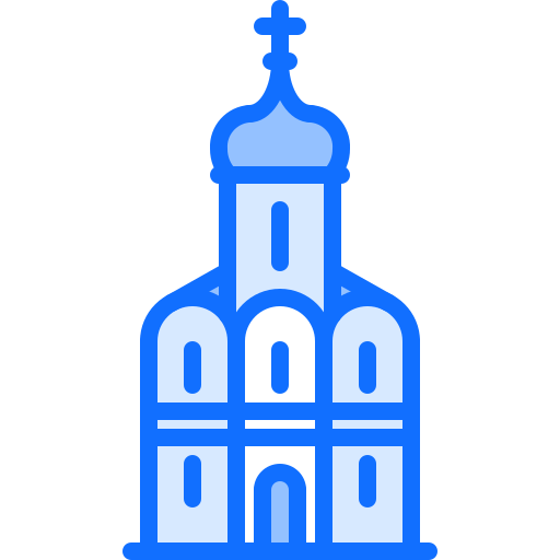 iglesia Coloring Blue icono