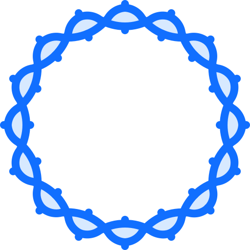 Crown of thorns Coloring Blue icon