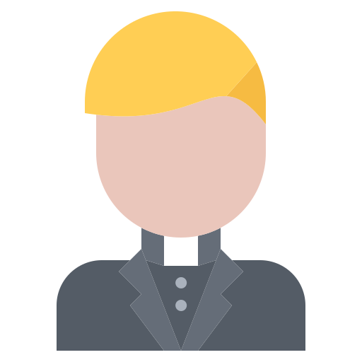 kapłan Coloring Flat ikona