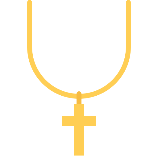 christliches kreuz Coloring Flat icon