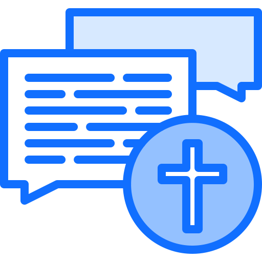 christentum Coloring Blue icon
