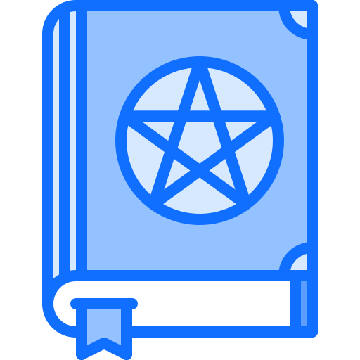 magisches buch Coloring Blue icon