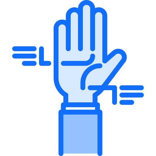 손 읽기 Coloring Blue icon