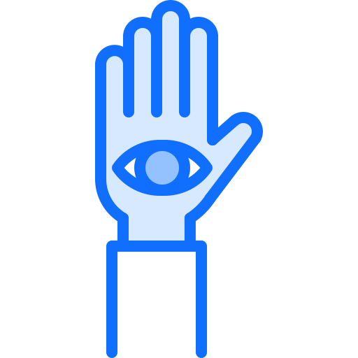 손 읽기 Coloring Blue icon