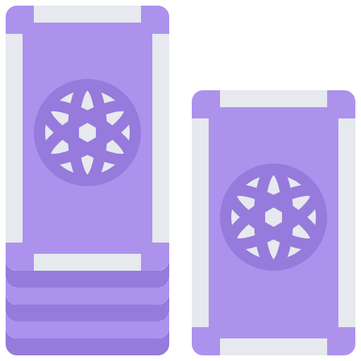 carta de tarot Coloring Flat icono