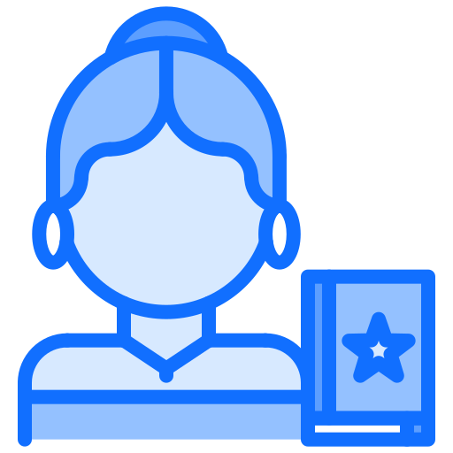 Fortune teller Coloring Blue icon