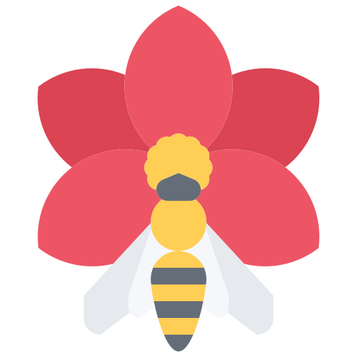abeille Coloring Flat Icône