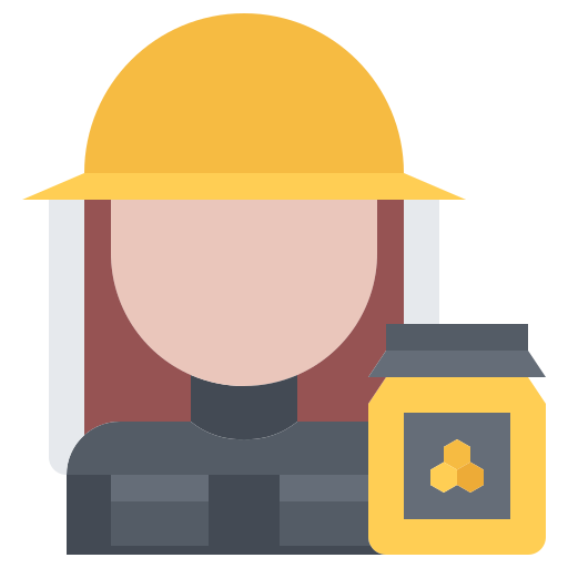 Beekeeper Coloring Flat icon