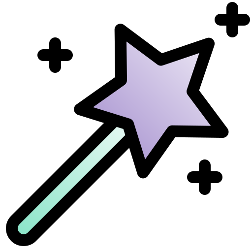 마법의 지팡이 Fatima Lineal Color icon