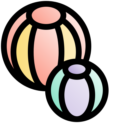 Beach ball Fatima Lineal Color icon