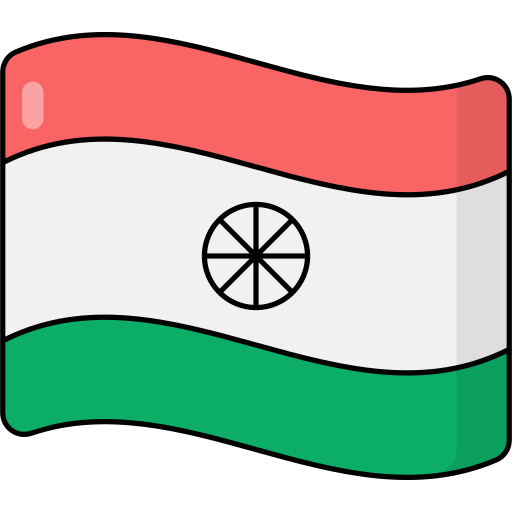Индийский флаг Generic Outline Color иконка