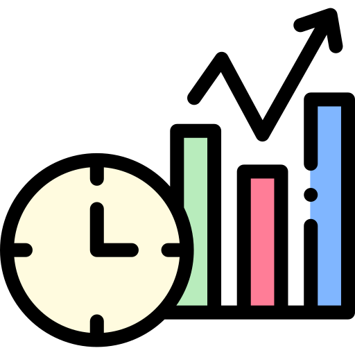 Гистограмма Detailed Rounded Lineal color иконка