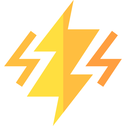 Thunderbolt Basic Straight Flat icon