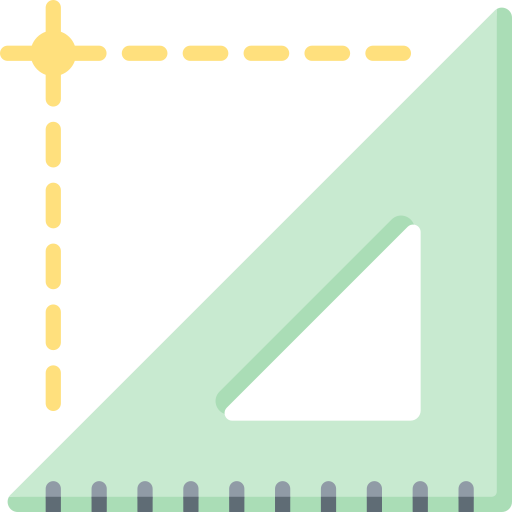 Square ruler Special Flat icon