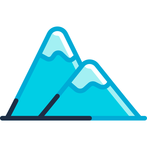 montañas Special Meteor Lineal color icono