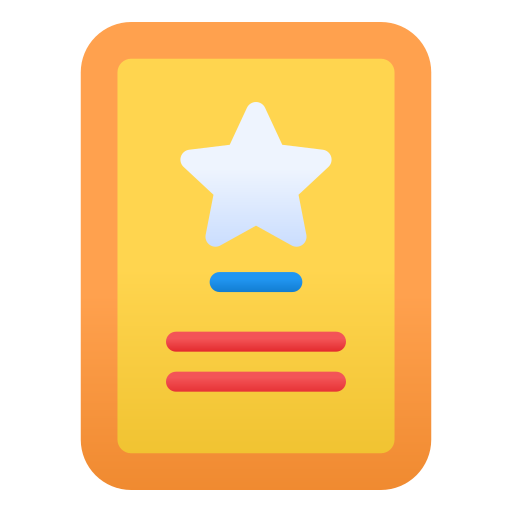 Certificate variant Generic Flat Gradient icon