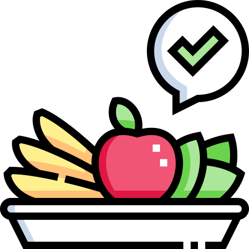 Безопасности пищевых продуктов Detailed Straight Lineal color иконка