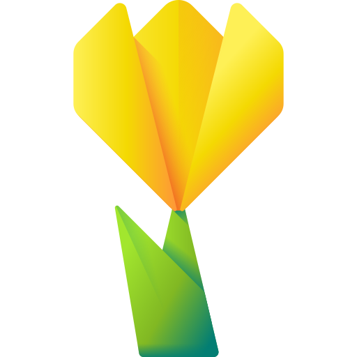 flor 3D Color icono