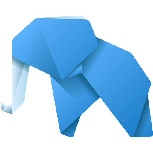 elefante 3D Color icono
