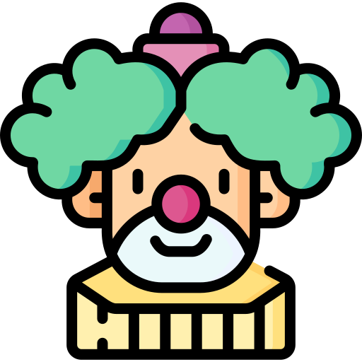 payaso Special Lineal color icono