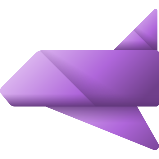 avion de papel 3D Color icono