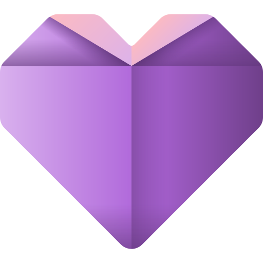 corazón 3D Color icono