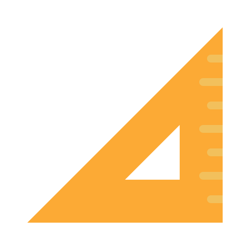 władca trójkątny Generic Flat ikona