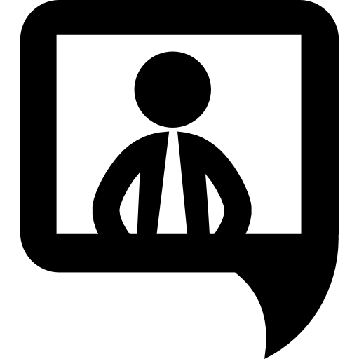 símbolo de comunicación empresario  icono