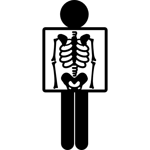 rentgen człowieka Pictograms Fill ikona