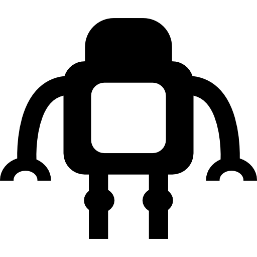 Small robot with arms and legs  icon