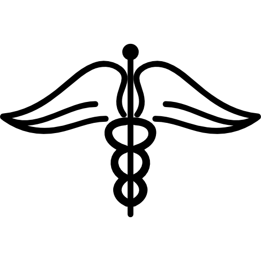 Winged medical symbol Pictograms Fill icon