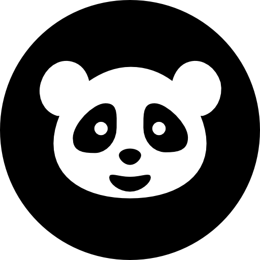 simbolo circolare del panda di google  icona