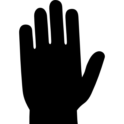 forma de mano masculina  icono